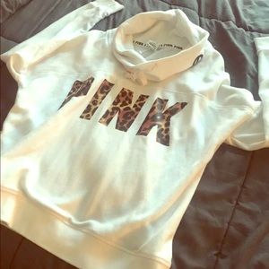 Pink never worn cow neck sweater